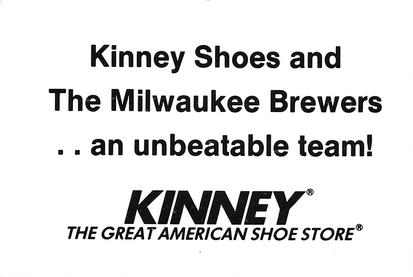 1986 Milwaukee Brewers Police #NNO Kinney Shoes Front