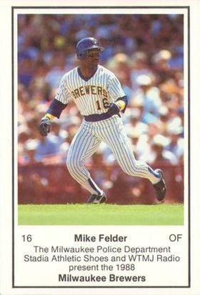 1988 Milwaukee Brewers Police #NNO Mike Felder Front