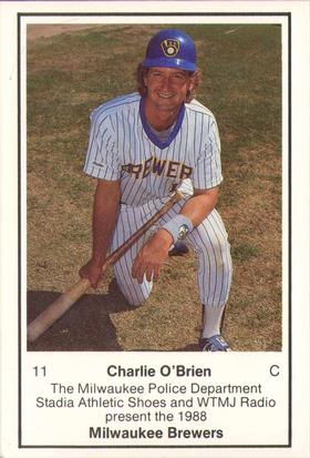 1988 Milwaukee Brewers Police #NNO Charlie O'Brien Front