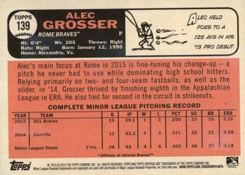 2015 Topps Heritage Minor League - Gum Damage #139 Alec Grosser Back