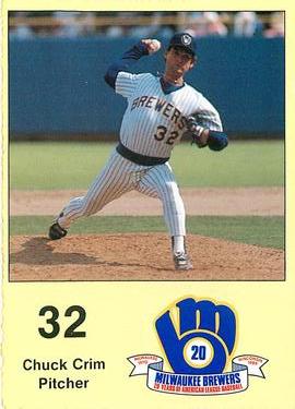 1989 Milwaukee Brewers Yearbook #NNO Chuck Crim Front
