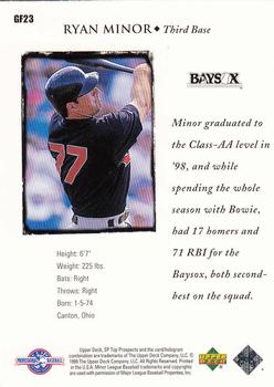 1999 SP Top Prospects - Great Futures #GF23 Ryan Minor  Back