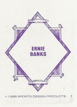 1986 Sports Design Products JD McCarthy #7 Ernie Banks Back