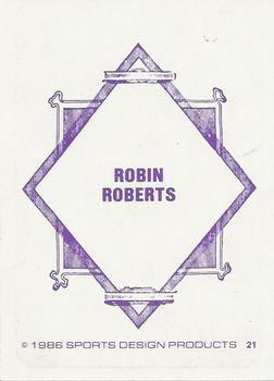 1986 Sports Design Products JD McCarthy #21 Robin Roberts Back