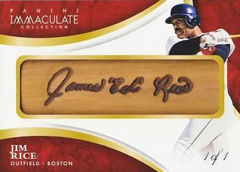 2015 Panini Immaculate Collection - Bat Nameplates #18 Jim Rice Front