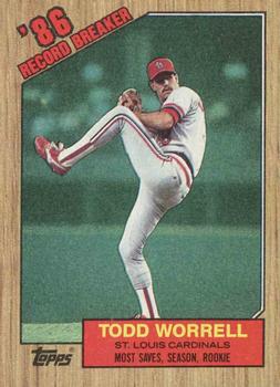 1987 Topps #7 Todd Worrell Front