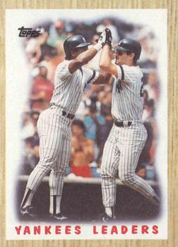 1987 Topps #406 Yankees Leaders Front