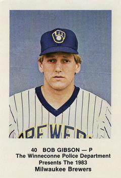 1983 Milwaukee Brewers Police - Winneconne Police Department #NNO Bob Gibson Front