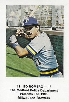 1983 Milwaukee Brewers Police - Medford Police Department #NNO Ed Romero Front