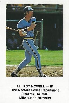 1983 Milwaukee Brewers Police - Medford Police Department #NNO Roy Howell Front