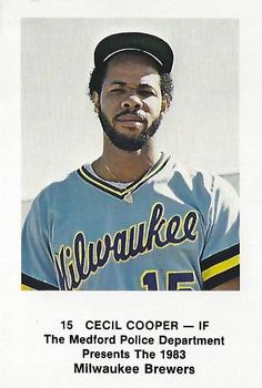 1983 Milwaukee Brewers Police - Medford Police Department #NNO Cecil Cooper Front