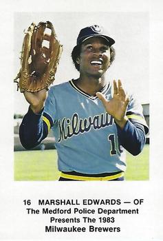 1983 Milwaukee Brewers Police - Medford Police Department #NNO Marshall Edwards Front