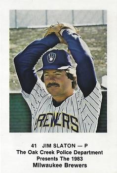 1983 Milwaukee Brewers Police - Oak Creek Police Department #NNO Jim Slaton Front
