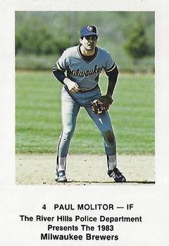 1983 Milwaukee Brewers Police - River Hills Police Department #NNO Paul Molitor Front