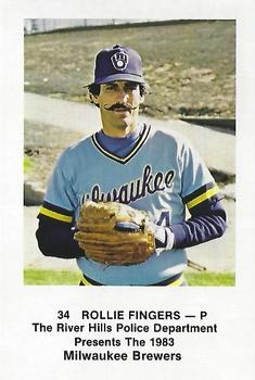 1983 Milwaukee Brewers Police - River Hills Police Department #NNO Rollie Fingers Front