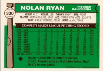 1999 Topps - Nolan Ryan Commemorative Reprints Autographed #9 Nolan Ryan Back