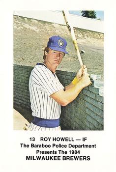 1984 Milwaukee Brewers Police - Baraboo Police Department #NNO Roy Howell Front