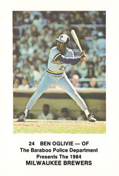 1984 Milwaukee Brewers Police - Baraboo Police Department #NNO Ben Oglivie Front