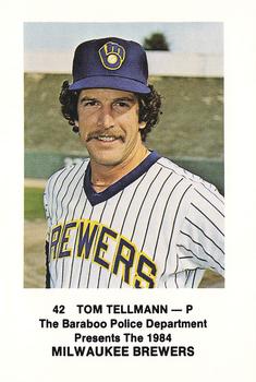 1984 Milwaukee Brewers Police - Baraboo Police Department #NNO Tom Tellmann Front