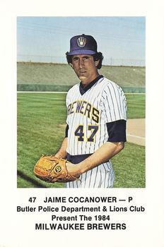 1984 Milwaukee Brewers Police - Butler Police Department & Lions Club #NNO Jaime Cocanower Front