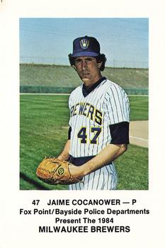 1984 Milwaukee Brewers Police - Fox Point/Bayside Police Departments #NNO Jaime Cocanower Front