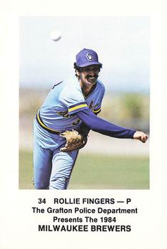 1984 Milwaukee Brewers Police - Grafton Police Department #NNO Rollie Fingers Front