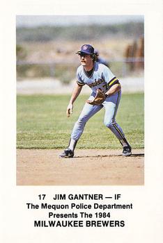 1984 Milwaukee Brewers Police - Mequon Police Department #NNO Jim Gantner Front