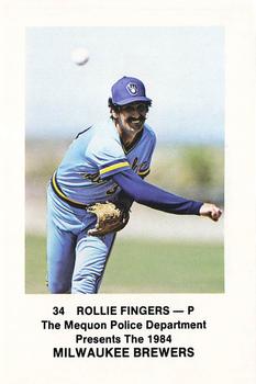 1984 Milwaukee Brewers Police - Mequon Police Department #NNO Rollie Fingers Front