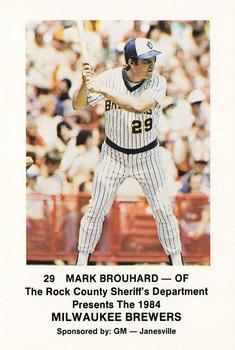 1984 Milwaukee Brewers Police - Rock County Sheriff's Department & GM - Janesville #NNO Mark Brouhard Front