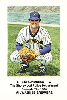 1984 Milwaukee Brewers Police - Shorewood Police Department #NNO Jim Sundberg Front