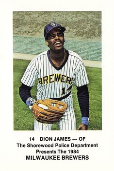 1984 Milwaukee Brewers Police - Shorewood Police Department #NNO Dion James Front