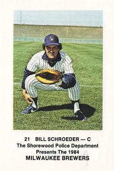 1984 Milwaukee Brewers Police - Shorewood Police Department #NNO Bill Schroeder Front