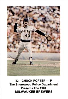 1984 Milwaukee Brewers Police - Shorewood Police Department #NNO Chuck Porter Front