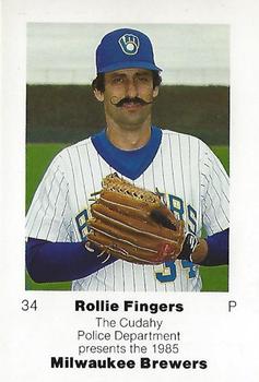 1985 Milwaukee Brewers Police - Cudahy Police Department #NNO Rollie Fingers Front