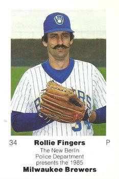 1985 Milwaukee Brewers Police - New Berlin Police Department #NNO Rollie Fingers Front