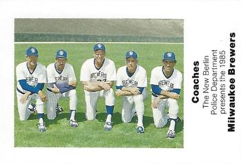 1985 Milwaukee Brewers Police - New Berlin Police Department #NNO Milwaukee Brewers Coaches Front