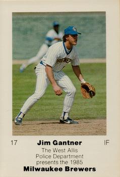 1985 Milwaukee Brewers Police - West Allis Police Department #NNO Jim Gantner Front