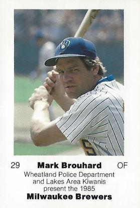 1985 Milwaukee Brewers Police - Wheatland Police Department and Lake Area Kiwanis #NNO Mark Brouhard Front