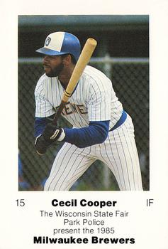 1985 Milwaukee Brewers Police - Wisconsin State Fair Park Police #NNO Cecil Cooper Front