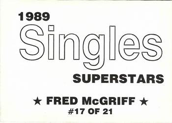 1989 Singles Superstars (unlicensed) #17 Fred McGriff Back