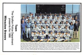 1986 Milwaukee Brewers Police - Grafton Police Department #NNO Milwaukee Brewers Team Photo Front