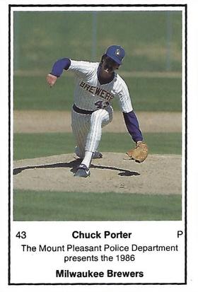 1986 Milwaukee Brewers Police - Mount Pleasant Police Department #NNO Chuck Porter Front