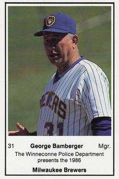 1986 Milwaukee Brewers Police - Winneconne Police Department #NNO George Bamberger Front