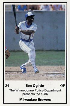 1986 Milwaukee Brewers Police - Winneconne Police Department #NNO Ben Oglivie Front