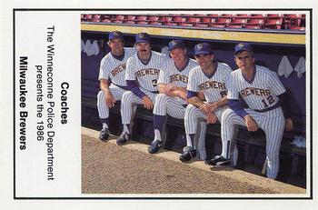 1986 Milwaukee Brewers Police - Winneconne Police Department #NNO Milwaukee Brewers Coaches Front