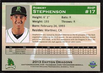 2013 Dayton Dragons #NNO Robert Stephenson Back