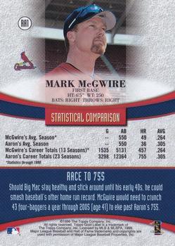 1999 Topps Gold Label - Race to Aaron Black #RA1 Mark McGwire Back