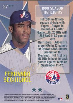 1999 Topps Stars - Two Star #27 Fernando Seguignol Back
