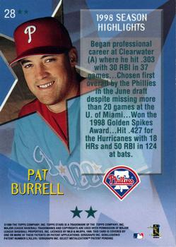 1999 Topps Stars - Two Star #28 Pat Burrell Back