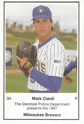 1987 Milwaukee Brewers Police - Glendale Police Department #NNO Mark Ciardi Front
